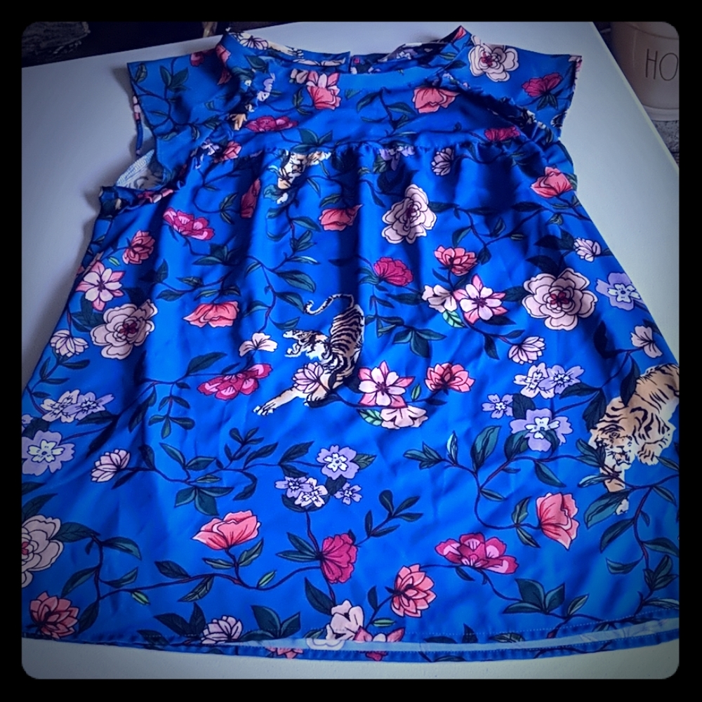 Tiger floral blouse